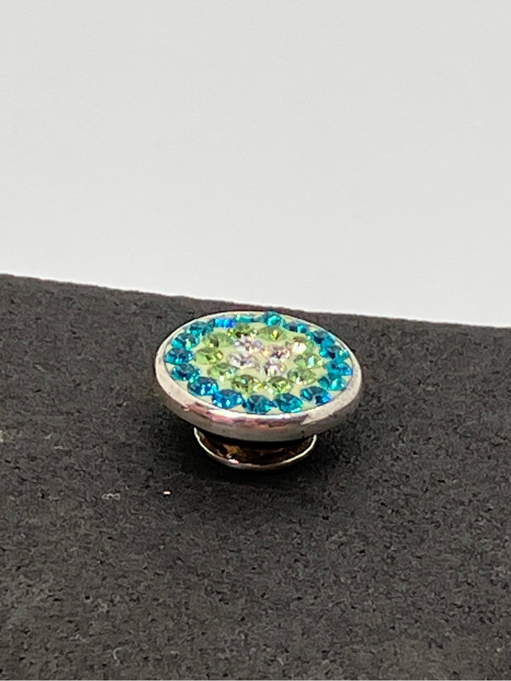 Kameleon Sterling Silver Green Sparkle Swarovski Crystal JewelPop Jewel Pop